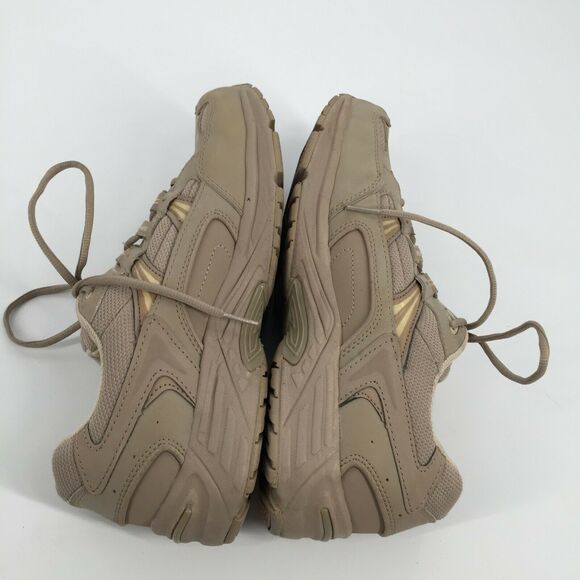 Vionic Walker Lace Up Orthopedic Sneakers 10.5 Light Cream Beige Leather Shoes - Picture 4 of 8